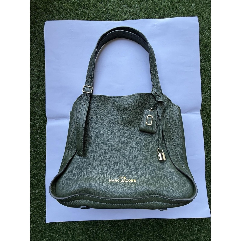 MARC JACOBS The Director Large Leather Tote Bag Grass Green